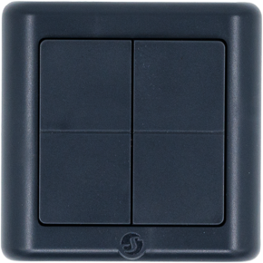 BLU Wall Switch 4 ZB DK Black